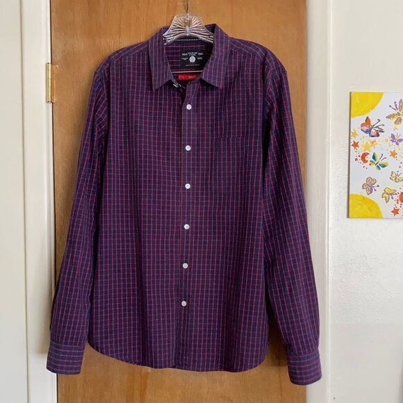 Denim & Flower Slim Fit Buttondown Shirt - Picture 1 of 8